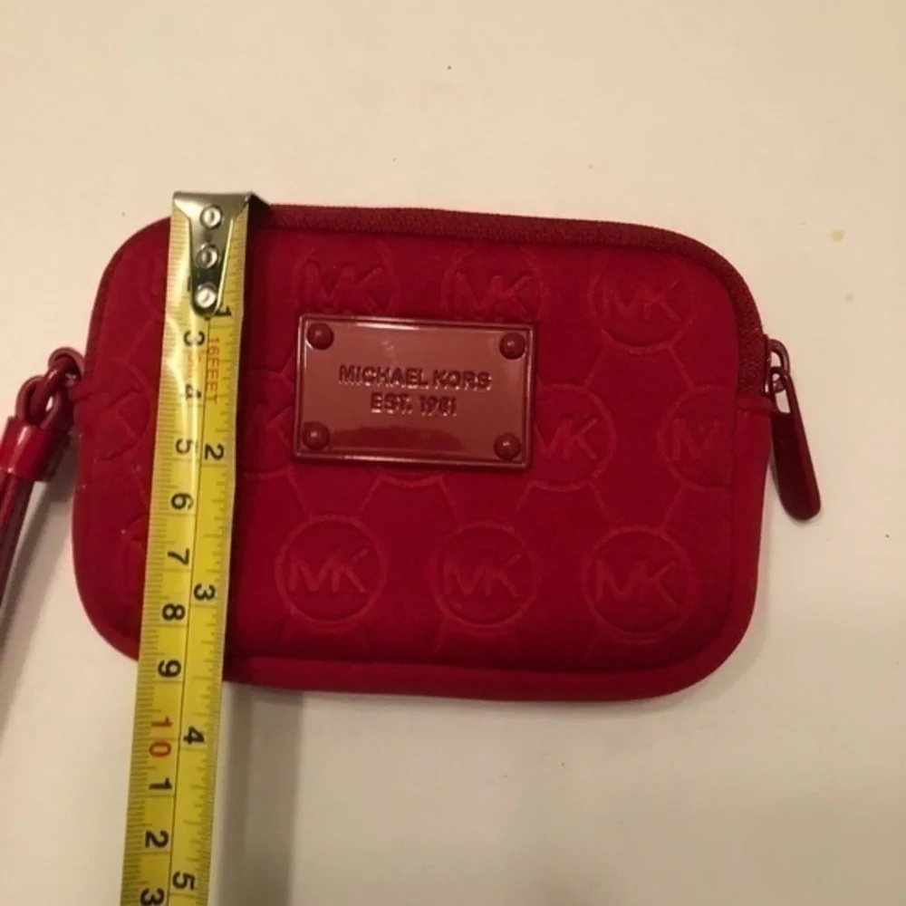 Michael kors red neoprene writer mini clutch bag - Picture 3 of 6